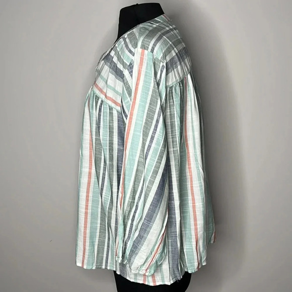 Knox Rose Women Multicolor Stripe Blouse Size XL - Picture 2 of 7
